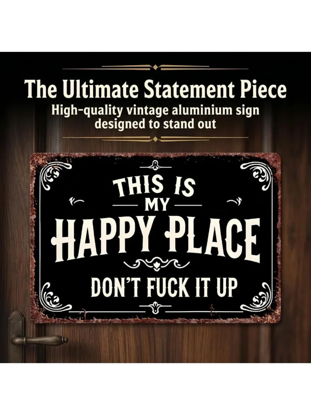 Vintage Aluminum Tin Sign - 